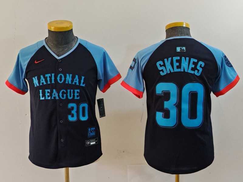 Youth Pittsburgh Pirates #30 Paul Skenes Number Navy 2024 All Star Limited Stitched Jerseys->2024 mlb all-star->MLB Jersey